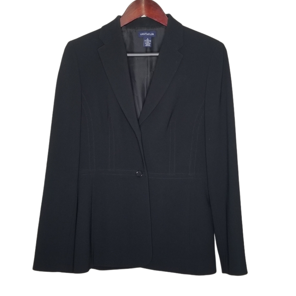 Ann Taylor Black Blazer Dress Jacket